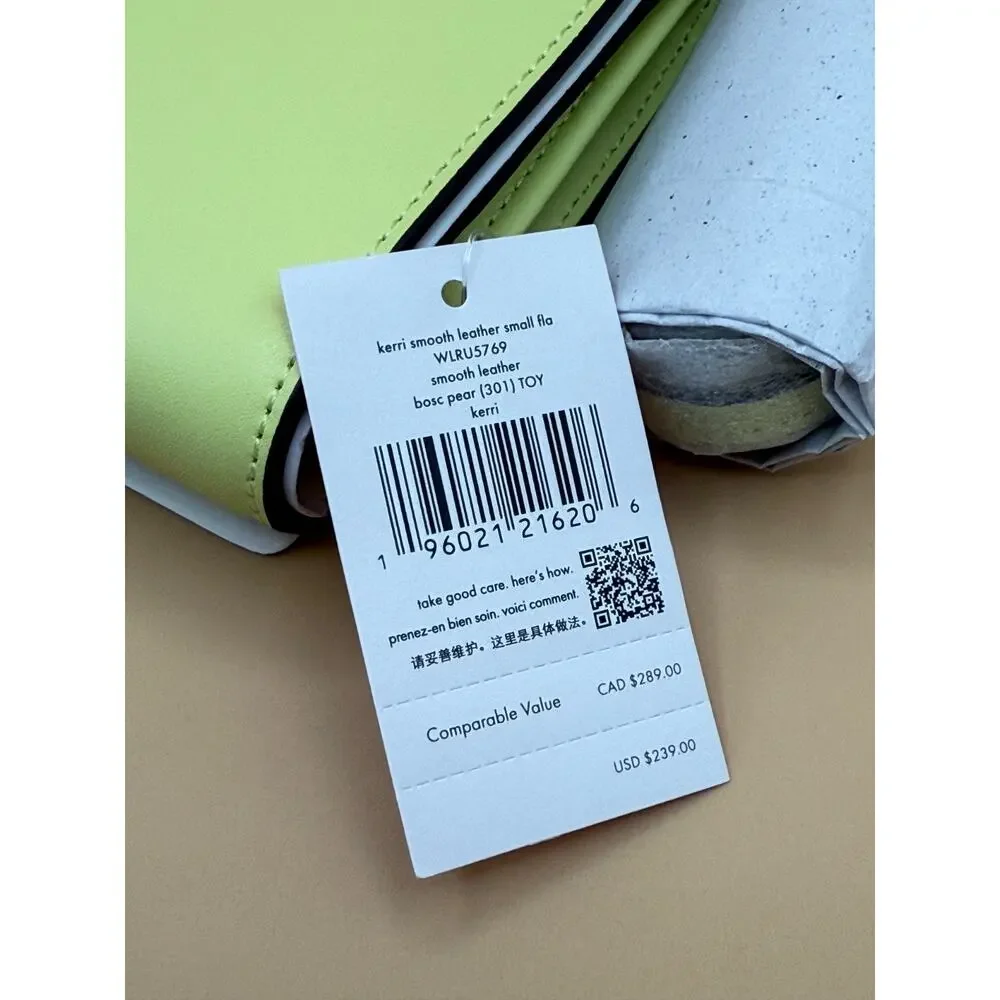 🍐 Kate Spade Kerri Crossbody Clutch Bosc Pear Smooth Leather NWT